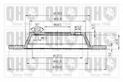 QUINTON HAZELL bdc3554 -  Тормозной диск